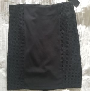 GUESS Black Eyelet Pencil Skirt, NWT